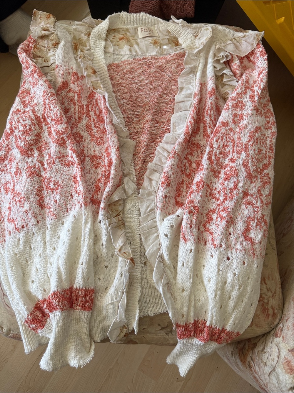 Fate Floral Top in Cream and Rust